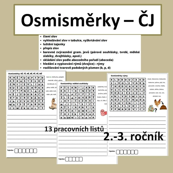 Osmisměrky - ČJ 1