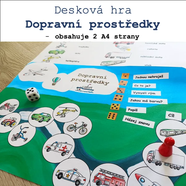 Desková hra - Dopravní prostředky 1