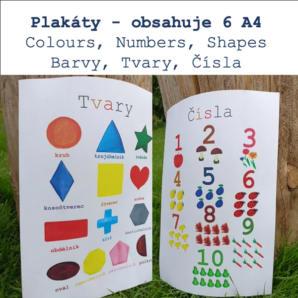 Plakáty: Barvy, Tvary, Čísla, Colours, Numbers, Shapes 1