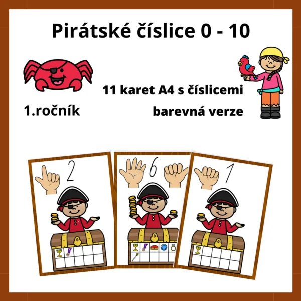 Pirátské číslice 0 - 10 1