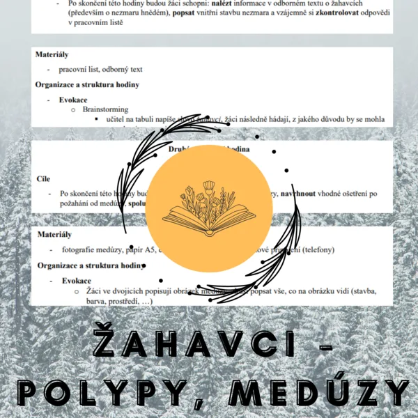 Plán dvou vyučovacíh hodin - Žahavci, Polypy a Medúzy 1
