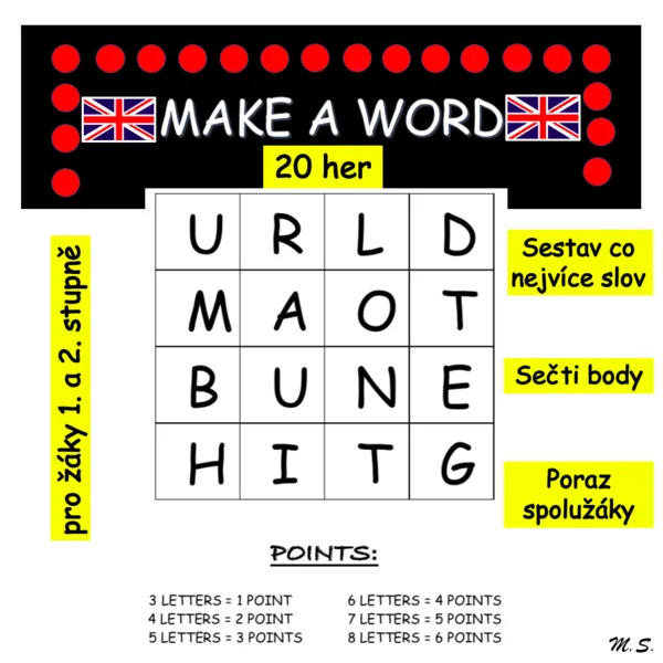 MAKE A WORD - Utvoř slovo 1