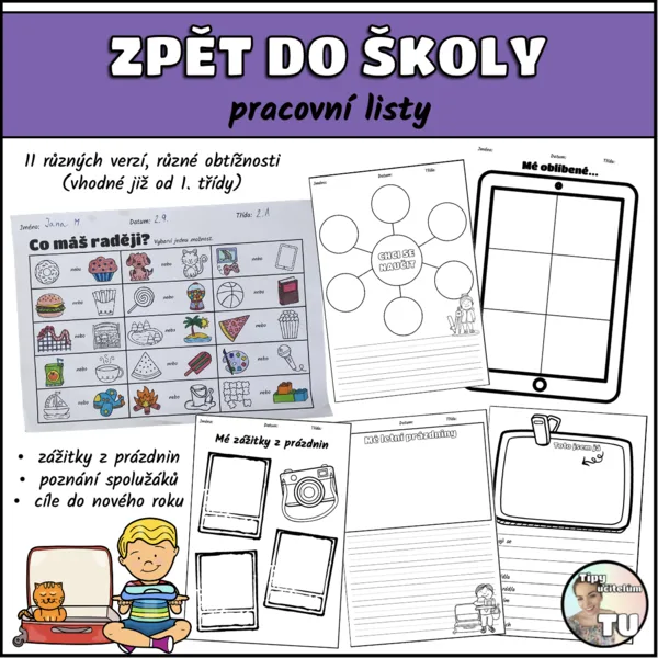 Zpět do školy - pracovní listy 1