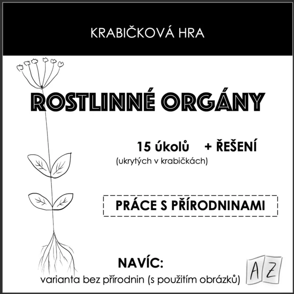 Krabičková hra - rostlinné orgány 1