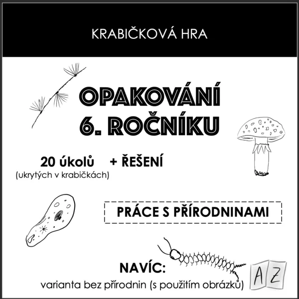 Krabičková hra - opakování 6. ročníku PŘÍRODOPIS 1