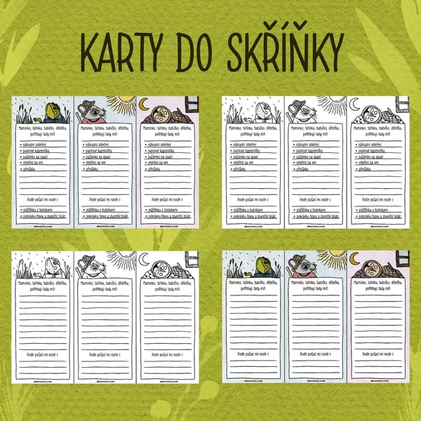Karty do skříňky 1