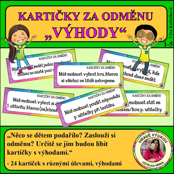 ODMĚŇOVACÍ KARTIČKY – „VÝHODY“ 1