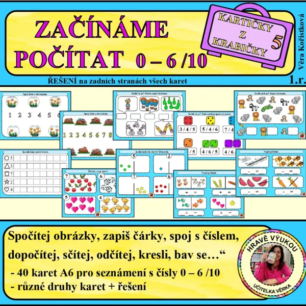 ZAČÍNÁME POČÍTAT 0 – 6 /10 – Kartičky z krabičky 5 – M1 1