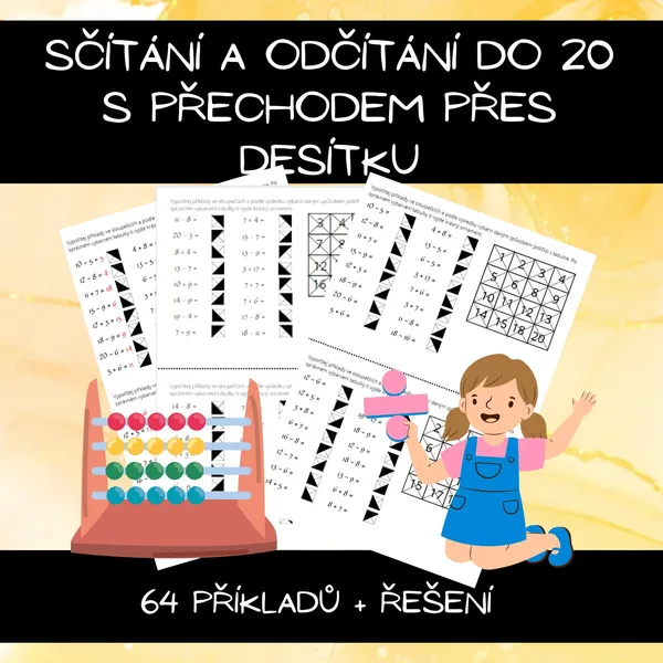 Sčítání a odčítání do 20 s přechodem přes desítku 1