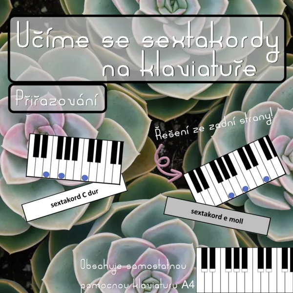 Učíme se sextakordy na klaviatuře - přiřazování 1