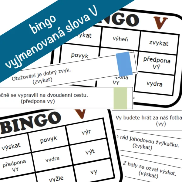 bingo - vyjmenovaná slova po V 1