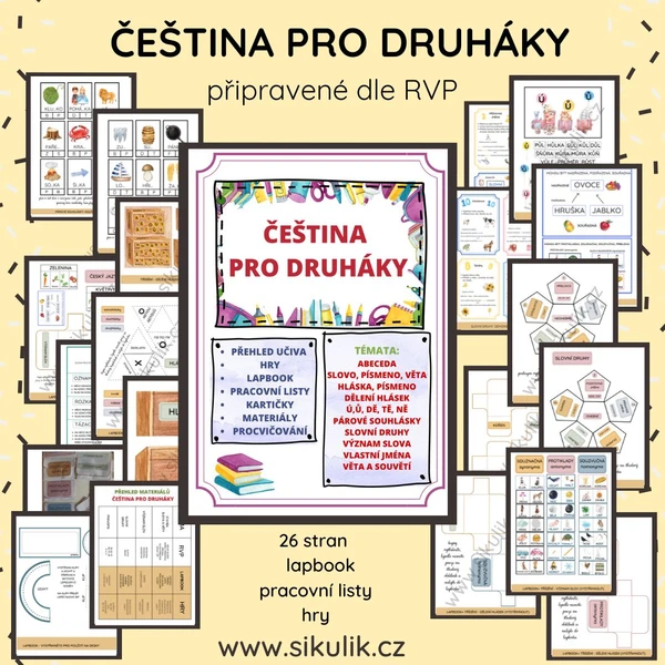 ČEŠTINA PRO DRUHÁKY- VELKÝ BALÍK MATERIÁLŮ 1