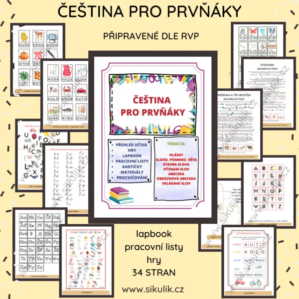ČEŠTINA PRO PRVŇÁKY- VELKÝ BALÍK MATERIÁLŮ 1