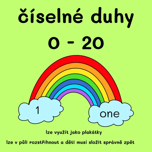 ČÍSELNÉ DUHY - 1 - 20 (AJ) 1