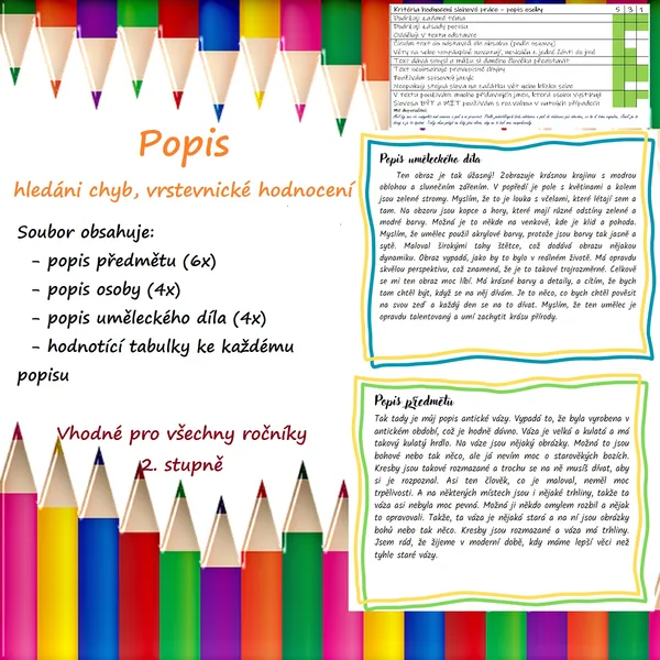Popis - hledáni chyb, vrstevnické hodnocení 1