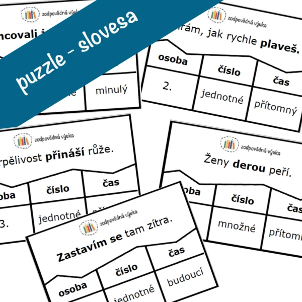 puzzle - slovesa (osoba, číslo, čas) 1