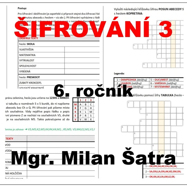 ŠIFROVÁNÍ 3 - 6. ročník 1