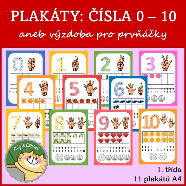 Plakáty - čísla 0 až 10 1