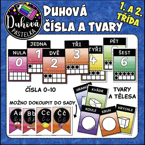 Duhová čísla, tvary tělesa 1