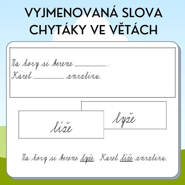 Vyjmenovaná slova - chytáky ve větách 1