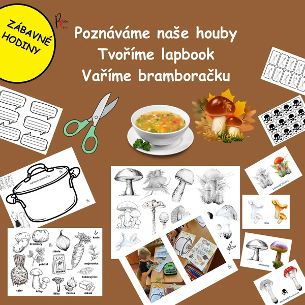 Poznáváme naše houby - Tvoříme lapbook - Vaříme bramboračku 1