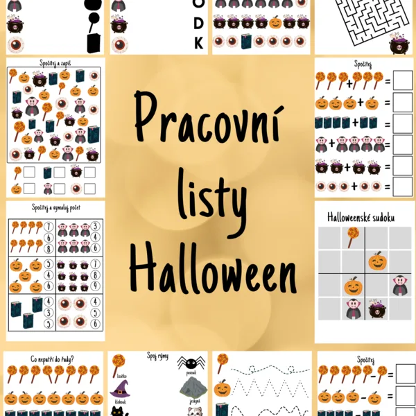 Halloweenské pracovní listy 1
