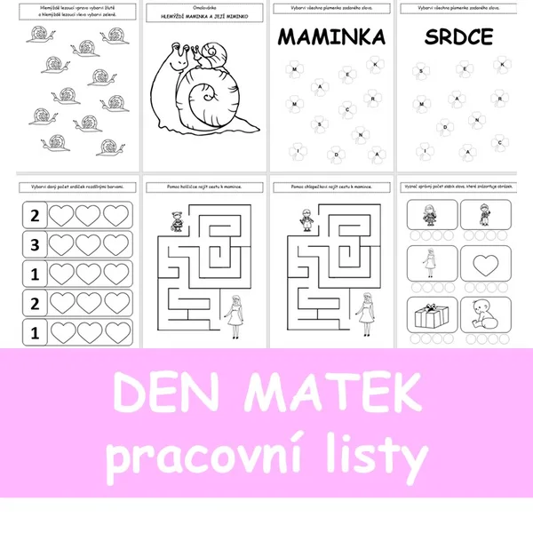 DEN MATEK - pracovní listy  1