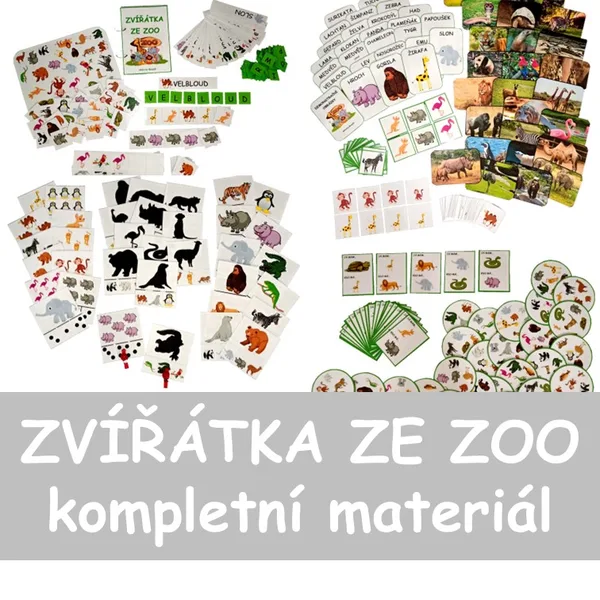 ZVÍŘÁTKA ZE ZOO - sada všech dostupných aktivit 1