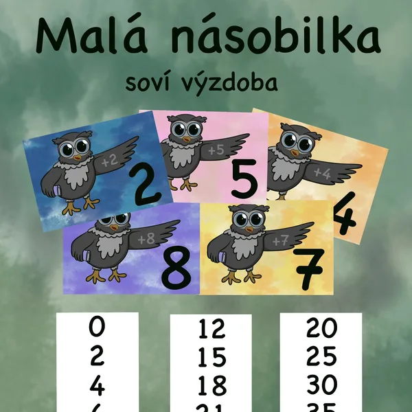 Malá násobilka na zeď (Moudrá sova) 1