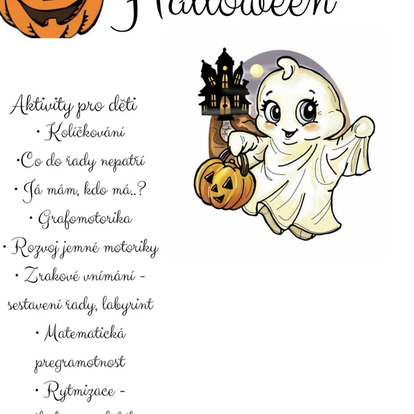 Pracovní listy Halloween 1