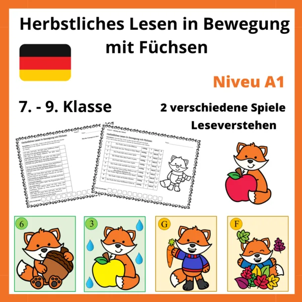Herbstliches Lesen in Bewegung mit Füchsen 1