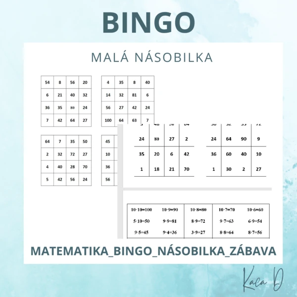 Bingo - malá násobilka 1
