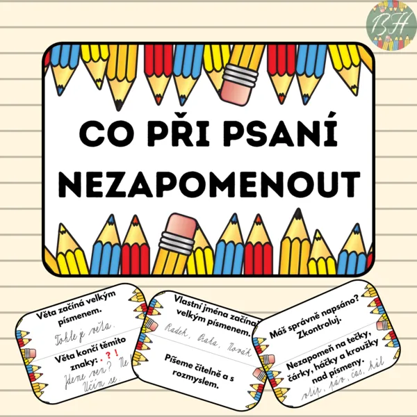 Co při psaní nezapomenout 1