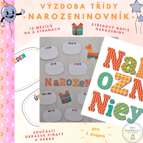 Výzdoba třídy - narozeninovník 1