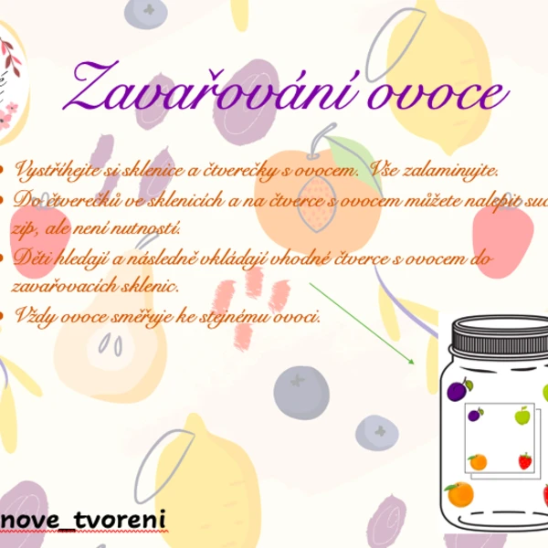 ZAVAŘOVÁNÍ OVOCE 1