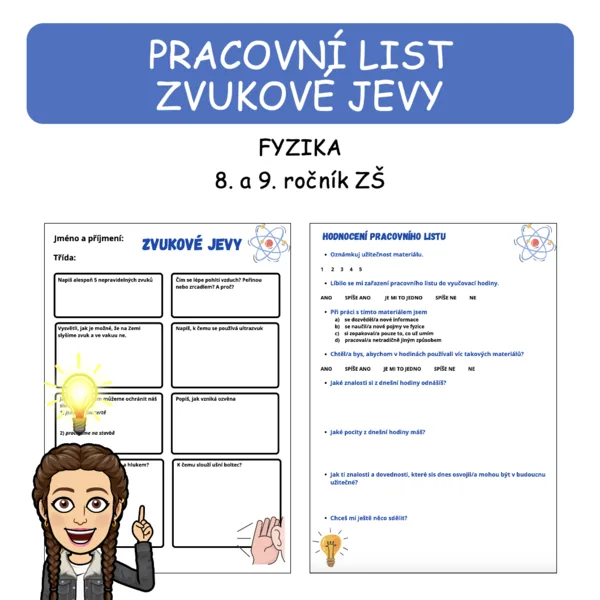 Zvukové jevy - pracovní list 1