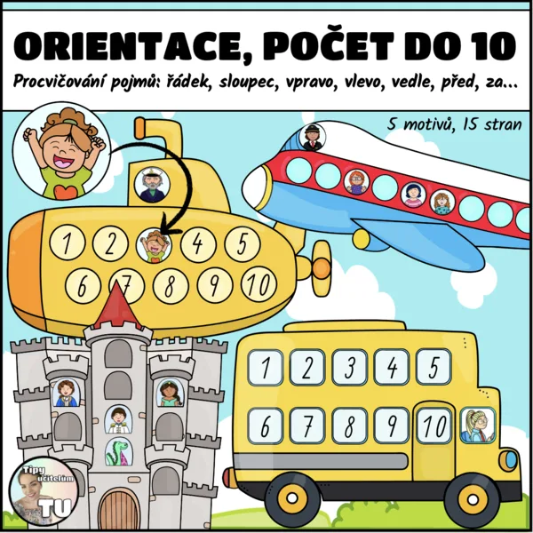 Prostorová orientace, počet do 10, základní pojmy 1
