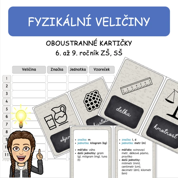 Karty - fyzikální veličiny 1