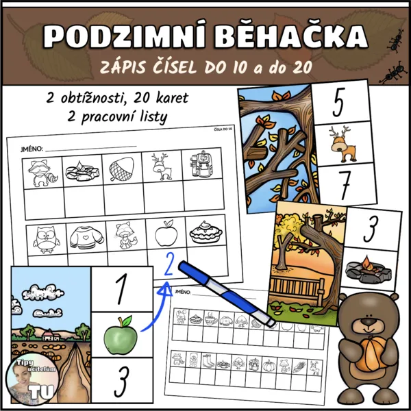 Podzimní doplňování čísel - běhačka 1