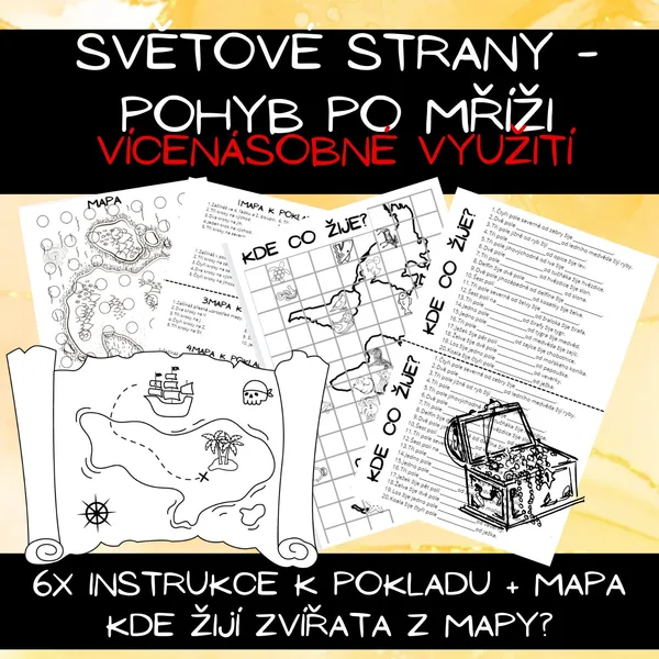 Světové strany - pohyb po mříži 1