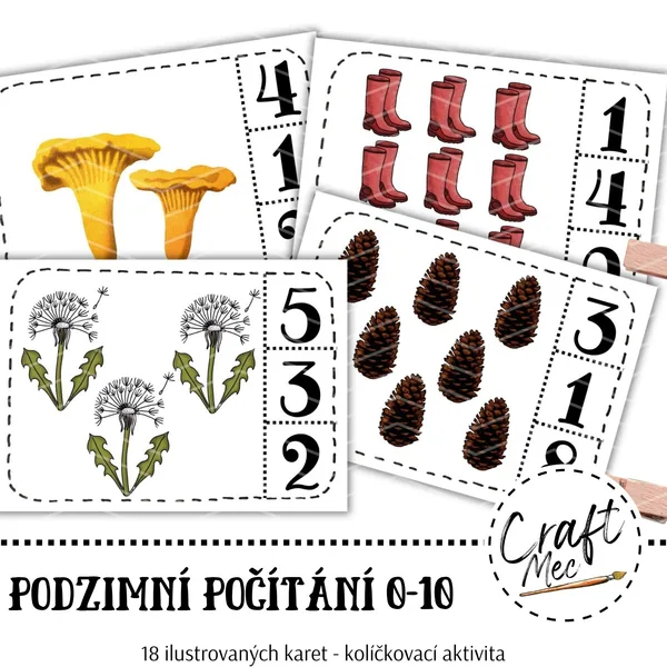 PODZIMNÍ POČÍTÁNÍ 0-10 1