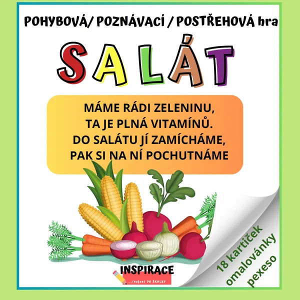 Pohybová/ postřehová / poznávací hra “SALÁT”🥒🥕🍅 1