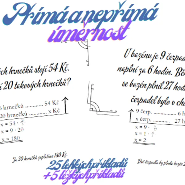 Přímá a nepřímá úměrnost 1