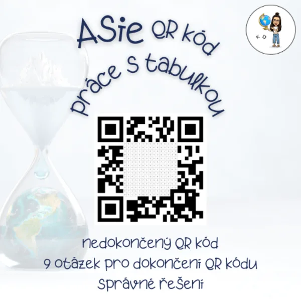 Asie - QR kódy (práce s tabulkou) 1