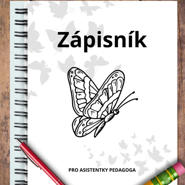 Zápisník pro asistentky pedagoga (MŠ i ZŠ) černobílý 2023/2024 1