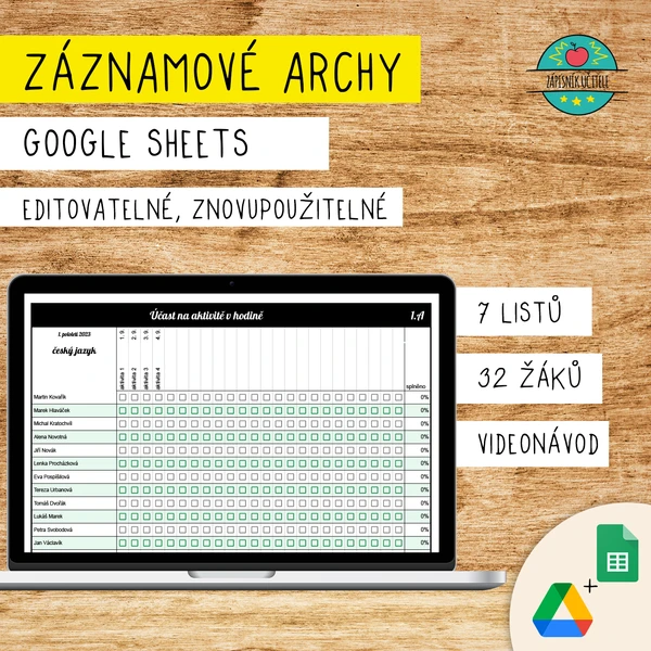 Záznamové archy (Google Tabulky) 1