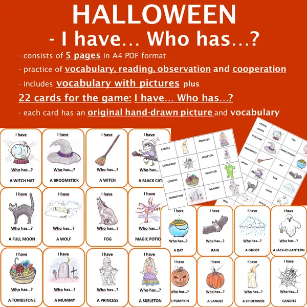 HALLOWEEN - I have... Who has...? in colour 1