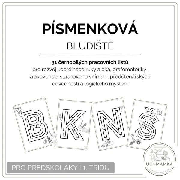 Písmenková bludiště 1