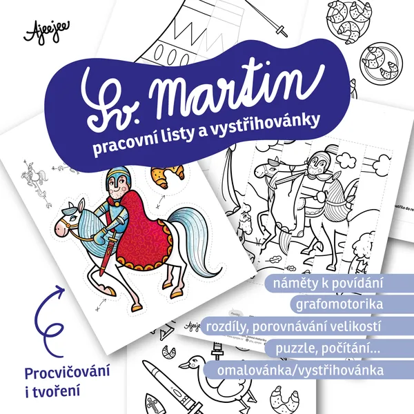 Svatý Martin - pracovní listy a vystřihovánky 1