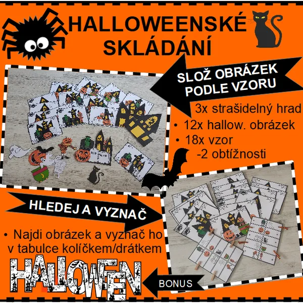Halloween-slož obrázek podle vzoru 1
